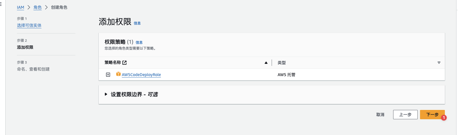 AWS CICD之二：配置CodeDeploy,codedeploy角色下一步,第56张