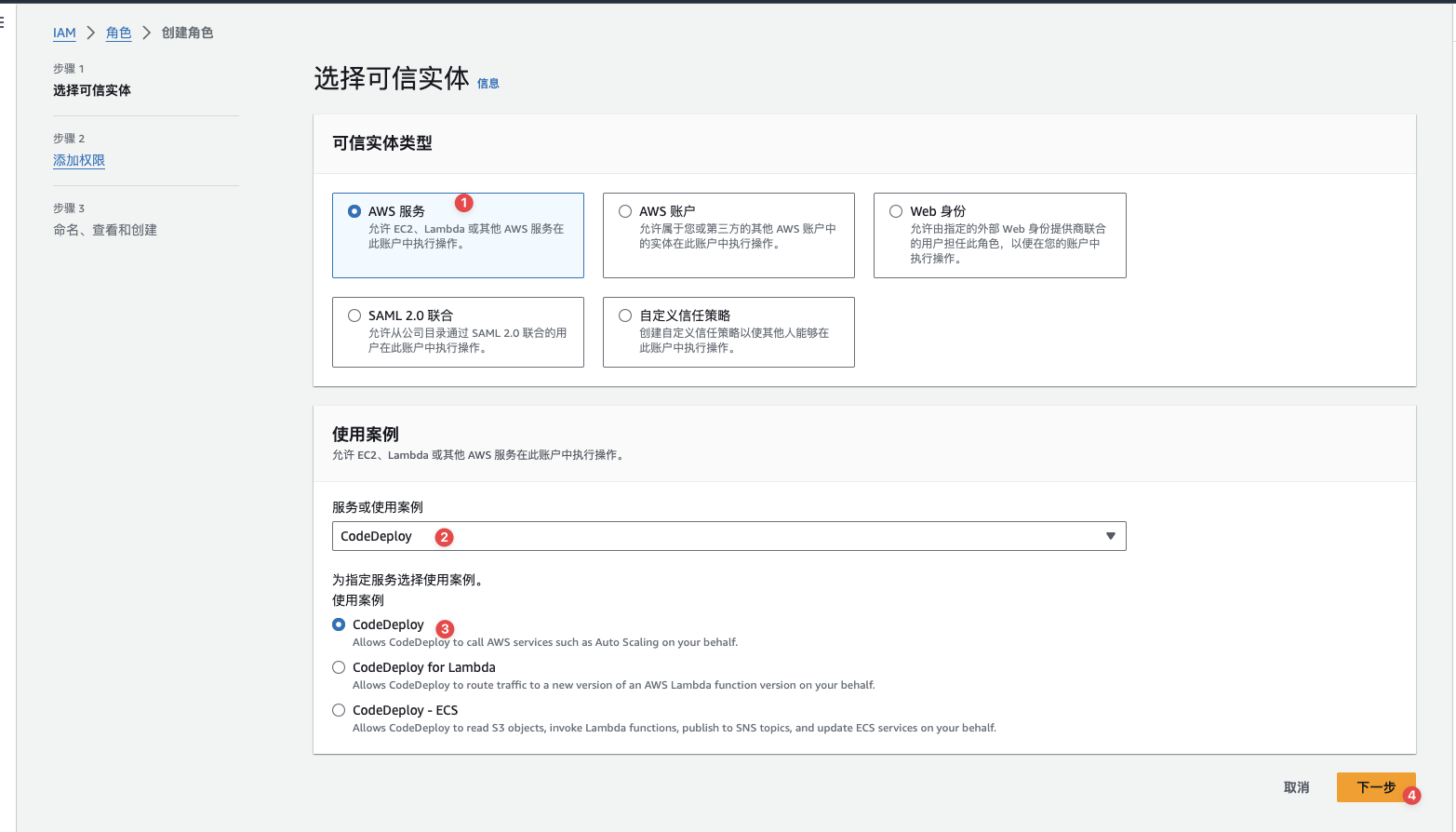 AWS CICD之二：配置CodeDeploy,codedeploy角色服务,第55张