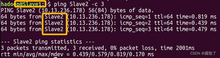 Ubuntu 16.04——Hadoop集群安装配置,Slave1 与 Slave2 进行通讯,第25张
