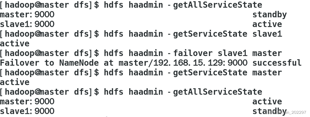 Hadoop HA部署过程中出现主备namenode或datanode挂掉的问题,第5张