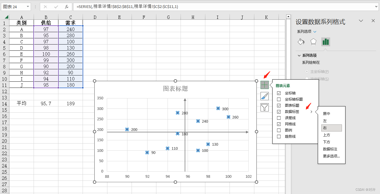 Excel象限图,在这里插入图片描述,第7张