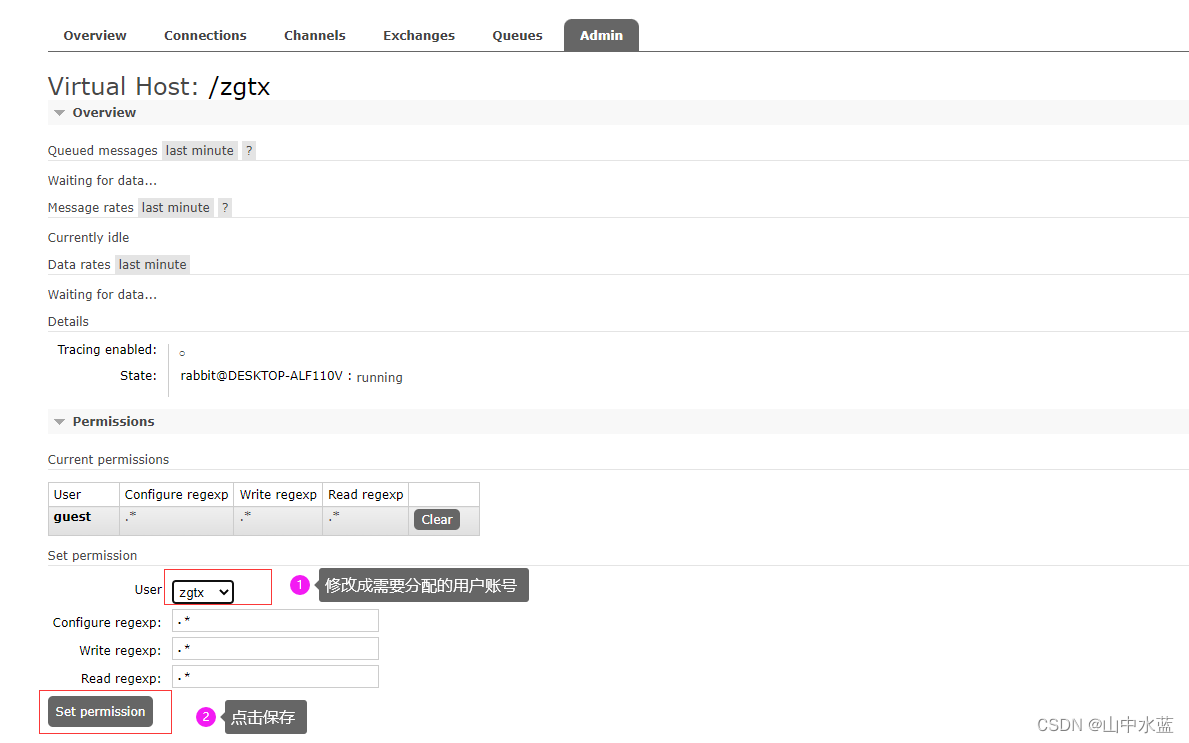 rabbitmq入门（一）——创建用户以及分配vhost,在这里插入图片描述,第7张