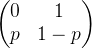 概率论与数理统计————3.随机变量及其分布,\begin{pmatrix} 0 & 1\ p & 1-p \end{pmatrix},第18张