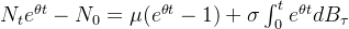 深度强化学习-DDPG算法原理与代码,N_{t}e^{\theta t}-N_{0}=\mu (e^{\theta t}-1)+\sigma \int_{0}^{t}e^{\theta t}dB_{\tau },第54张