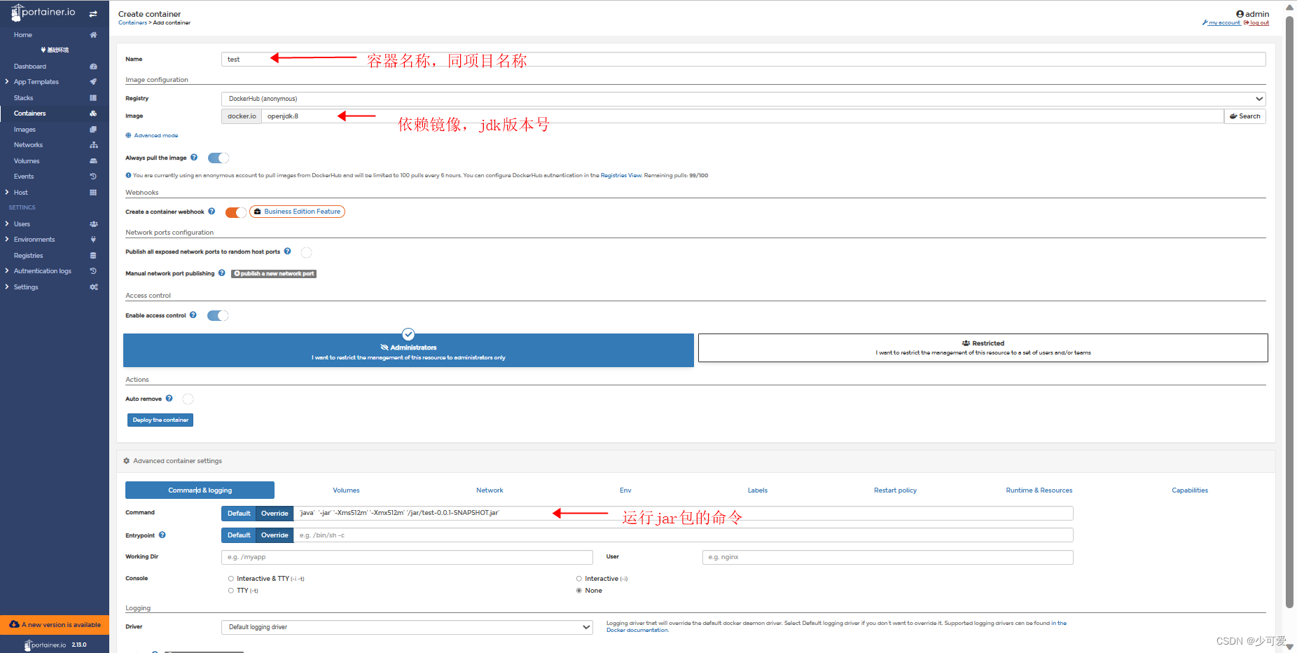 基于docker-compose安装nacos、redis、mysql、rabbitmq、pgsql，并且上传自己的项目到portainer,第5张