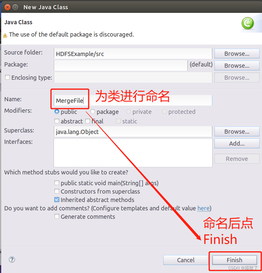 HDFS编程实践(Hadoop3.1.3),为类命名,第43张