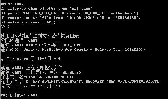 通过Netbackup恢复Oracle备份实操手册,第22张