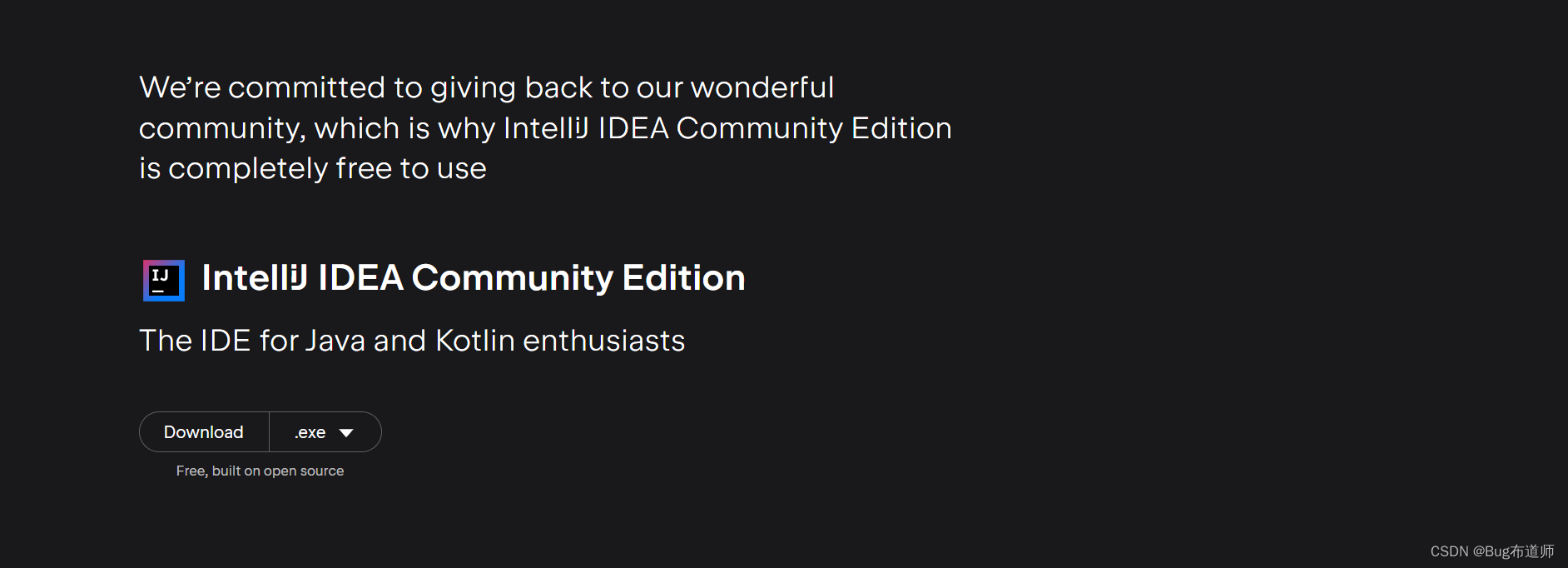 IntelliJ IDEA Community（社区版）下载及安装自用版,社区版的下载地址,第2张