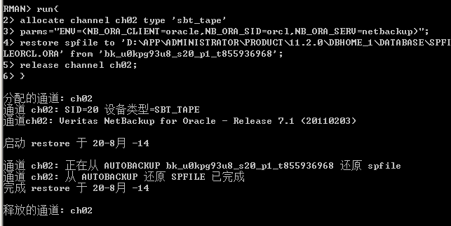 通过Netbackup恢复Oracle备份实操手册,第7张