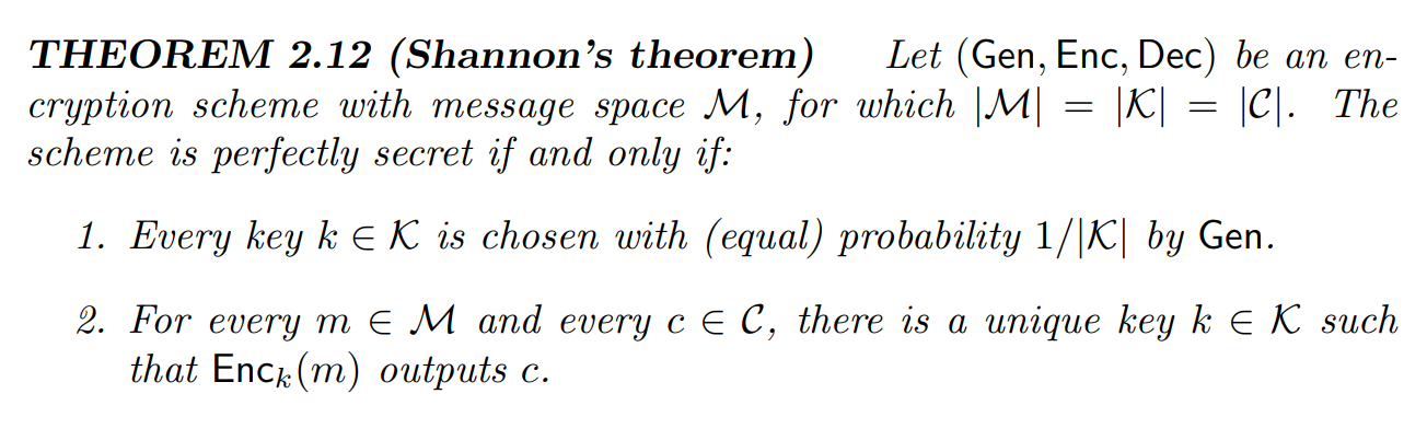 【现代密码学基础】详解完美安全与香农定理,第14张
