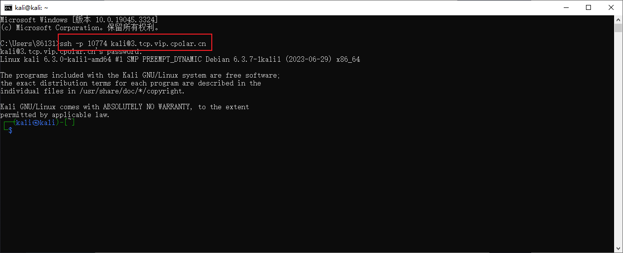 如何通过内网穿透实现固定tcp地址ssh远程连接Kali,image-20230901161351309,第6张